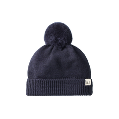 ALPINE POM POM BEANIE | Navy-Web-front