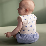 ARIE SHORTS LINEN | Blue Stripe-Extra Img - 2