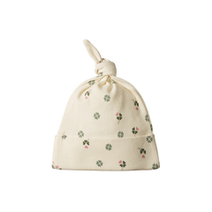 COTTON KNOTTED BEANIE | Lucky Print-Web-front