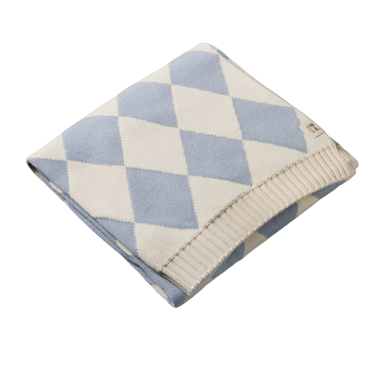 DUNE BLANKET | Celestial Blue Diamond Knit-Web-front