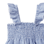 GALA DRESS LINEN | Blue Stripe-Extra Img - 4