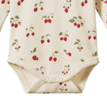 LONG SLEEVE BODYSUIT | Strawberry Blush Print-Extra Img - 2