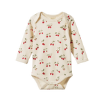 LONG SLEEVE BODYSUIT | Strawberry Blush Print-Web-front