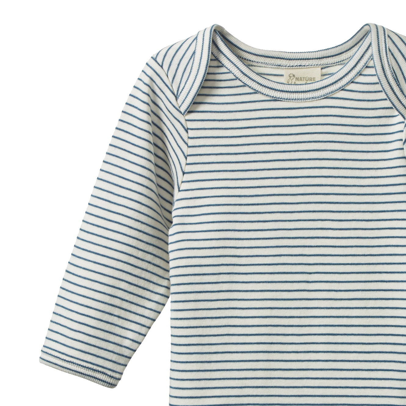 LONG SLEEVE BODYSUIT | Teal Pinstripe-Web-hover