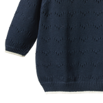 LONG SLEEVE MAEVE TEE | Navy Pointelle-Extra Img - 3