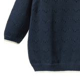 LONG SLEEVE MAEVE TEE | Navy Pointelle-Extra Img - 3