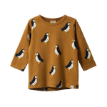 LONG SLEEVE RIVER TEE | Puffin Toffee Print-Web-front