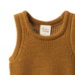 MERINO KNIT VEST | Toffee Chunky Knit-Web-hover
