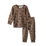 MER ESS 2PC PYJAMAS | Foxy Print Merino-Web-front