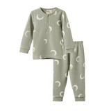 2Pc Long Sleeve Waffle Pyjamas - pj sets - Nature Baby