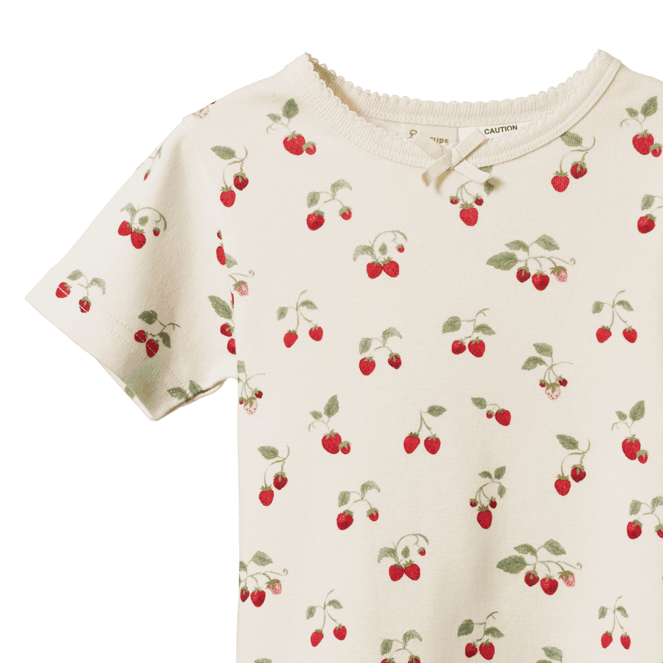 SHORTIE PYJAMA SET | Strawberry Blush Print-Extra Img - 2