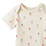 SHORT SLEEVE BODYSUIT | Delphine Print-Extra Img - 1