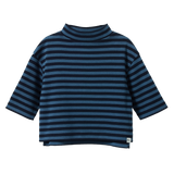 TURTLE NECK | Navy/Teal Sea Stripe-Web-front